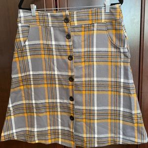 Retrolicious NWT Flannel Plaid Skirt XL